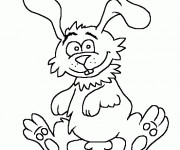 Coloriage Li&egrave;vre comique pour enfant
