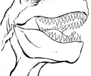 Coloriage Tête de dinosaure de Jurassic Park