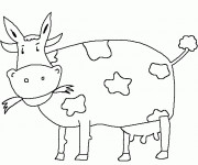 Coloriage Une Vache humoristique