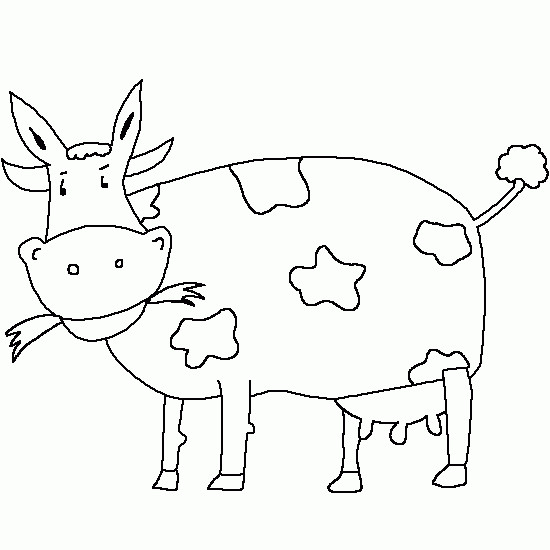 Coloriage et dessins gratuits Une Vache humoristique à imprimer