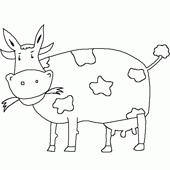 Coloriage Une Vache Humoristique Dessin Gratuit à Imprimer