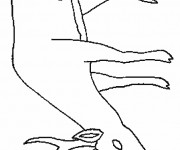 Coloriage Cerf stylis&eacute; en noir