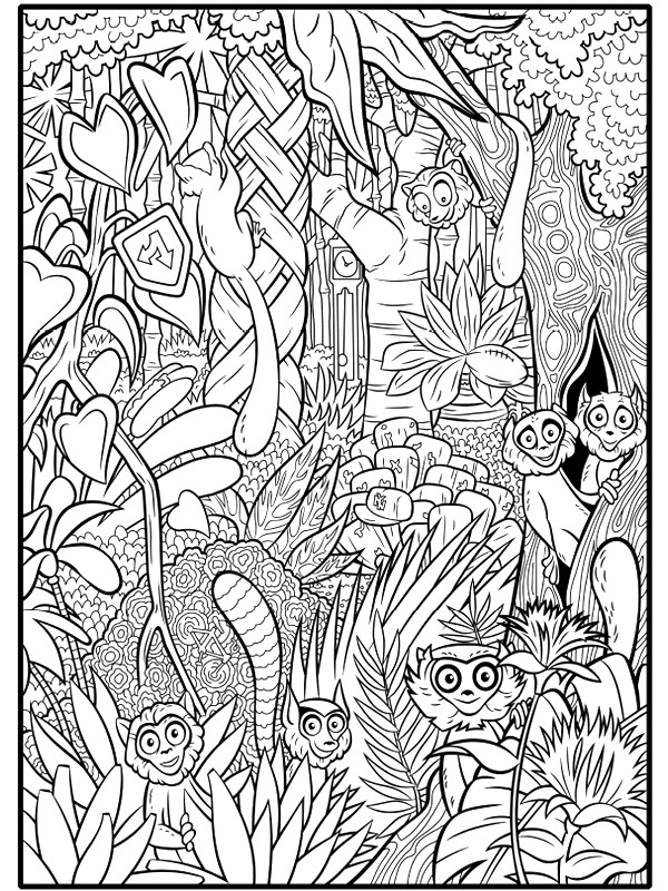 Coloriage Les Animaux de La Forêt dessin gratuit à imprimer