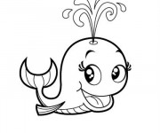 Coloriage Baleine mignon