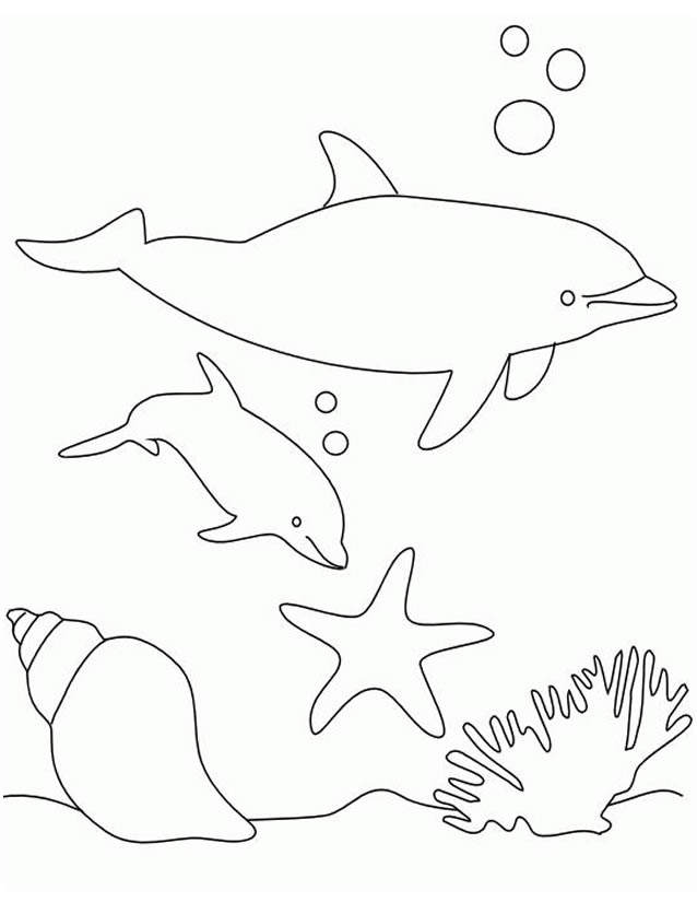 Coloriage et dessins gratuits La vie dans les fonds marins à imprimer