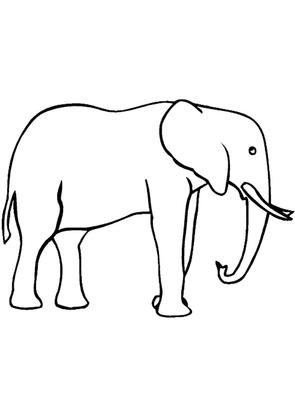 Coloriage et dessins gratuits Éléphant d'afrique facile à imprimer