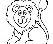 Coloriage Lion pas assez actif