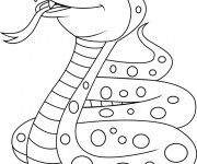 Coloriage Serpent sympathique pour enfant