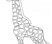 Coloriage Une Girafe facile à colorier