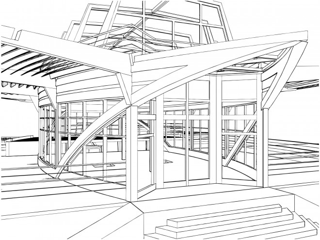 Coloriage Architecture 1 dessin gratuit à imprimer