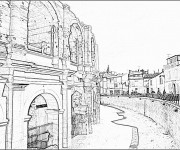 Coloriage Architecture de Coliseum