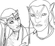 Coloriage Avatar Neytiri 