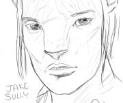 Coloriage Portrait Jake Sully Avatar 