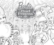 Coloriage Affiche du film Barbie Sir&egrave;ne