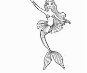 Coloriage Barbie Ballerine Sir&egrave;ne