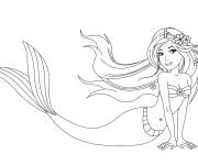 Coloriage Barbie Sir&egrave;ne &agrave; imprimer