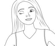 Coloriage Barbie sir&egrave;ne cligne l'oeil du film