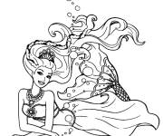 Coloriage Barbie Sir&egrave;ne de cartoon