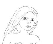 Coloriage Barbie sir&egrave;ne d&eacute;termin&eacute;e