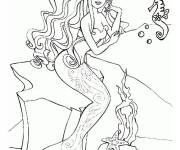 Coloriage Barbie sir&egrave;ne en ligne