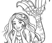 Coloriage Barbie Sir&egrave;ne en toute beaut&eacute;