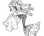 Coloriage Barbie Sir&egrave;ne, la belle princesse de tout les sir&egrave;nes 