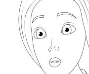 Coloriage Barbie sir&egrave;ne ne cache pas sa surprise