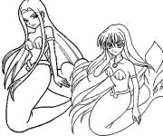 Coloriage Barbie sir&egrave;ne style manga
