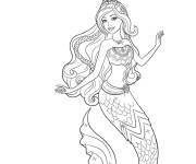 Coloriage Image de Barbie Sir&egrave;ne