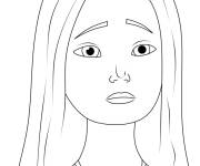Coloriage Image de la jolie fille Barbie sir&egrave;ne