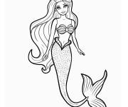 Coloriage L'adorable Barbie sir&egrave;ne