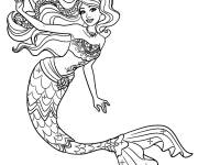 Coloriage La charmante Barbie Sir&egrave;ne