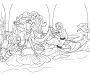 Coloriage La princesse Barbie Sir&egrave;ne fashionista