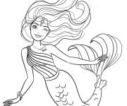 Coloriage Le clin d'oeil de Barbie Sir&egrave;ne