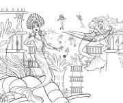 Coloriage Le courage de Barbie sir&egrave;ne contre la sir&egrave;ne m&eacute;chante