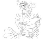 Coloriage Les beaux yeux de Barbie sir&egrave;ne