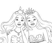 Coloriage Les personnages principaux de Barbie sir&egrave;ne