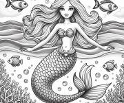 Coloriage Livre de coloriage Barbie Sir&egrave;ne