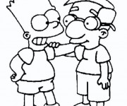 Coloriage et dessins gratuit Bart et son Meilleur  Ami à imprimer
