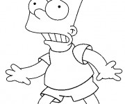 Coloriage et dessins gratuit Bart paniqué pour enfant à imprimer