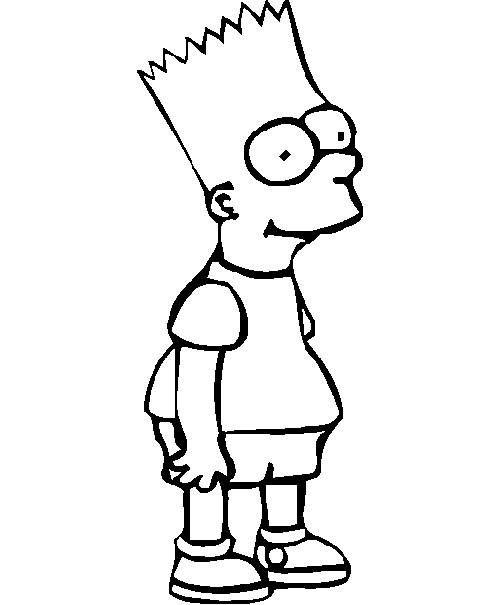 Coloriage et dessins gratuits Bart Simpson en couleur à imprimer
