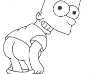 Coloriage Bart Simpson rigolo