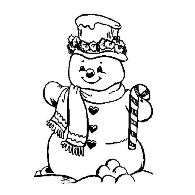 Coloriage Bonhomme De Neige Dessin Gratuit à Imprimer