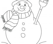 Coloriage Bonhomme de Neige à colorier