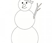 Coloriage Bonhomme de Neige à compléter