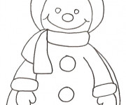 Coloriage Bonhomme de Neige au crayon