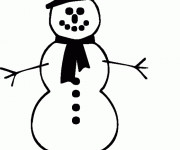 Coloriage Bonhomme de Neige en Ligne