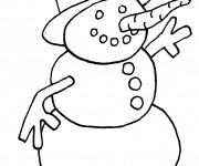 Coloriage Bonhomme de Neige maternelle