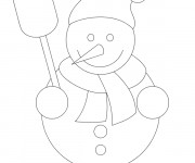 Coloriage Bonhomme de Neige pour les petits