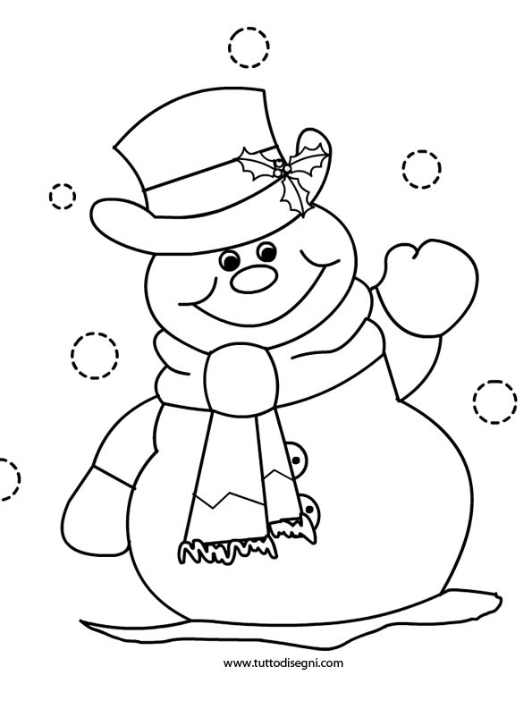 Coloriage Bonhomme De Neige Facile à Imprimer Sur Coloriages .info